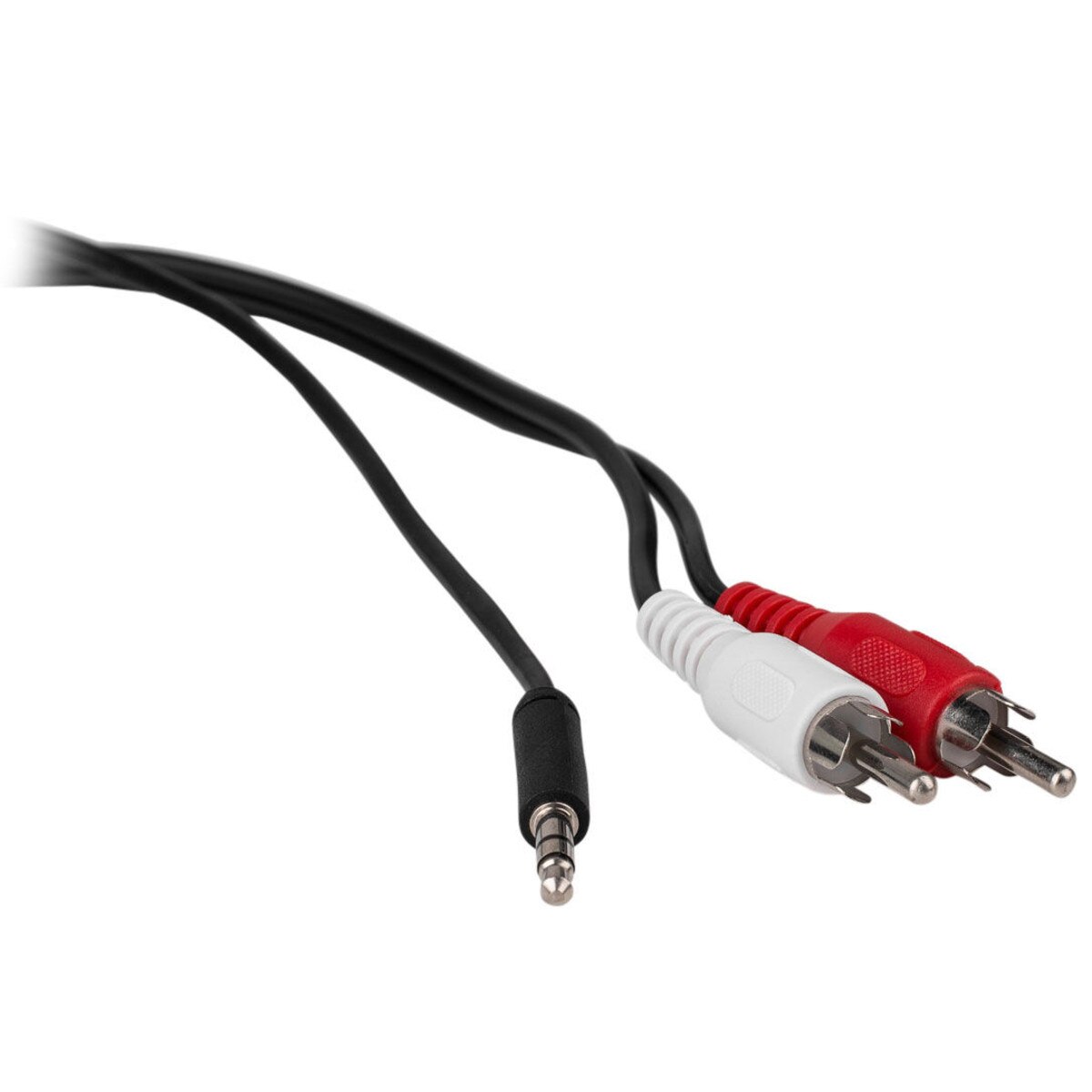 Parts Express 3.5mm SlimPlug Male to 2 x RCA Male Adapter Cable 5 ft.